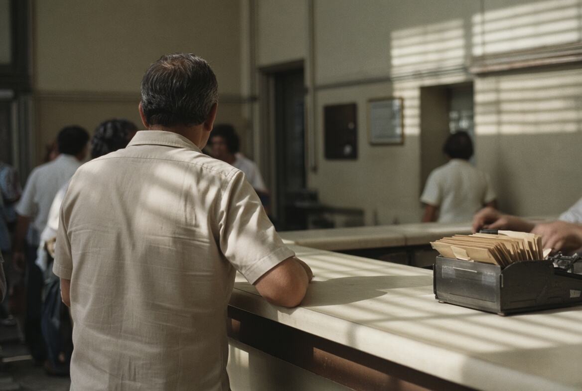 A hospital counter